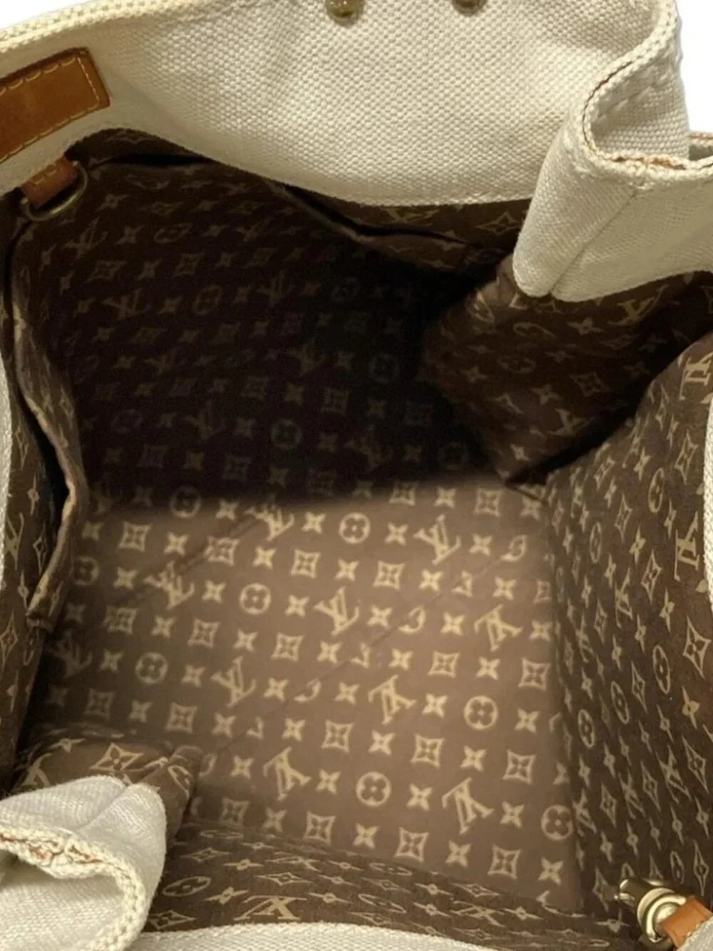 LOUIS VUITTON Cabas Toile MM M95114 Blue Globe Shopper - VI1005 Tote Bag Canvas - Picture 8 of 11